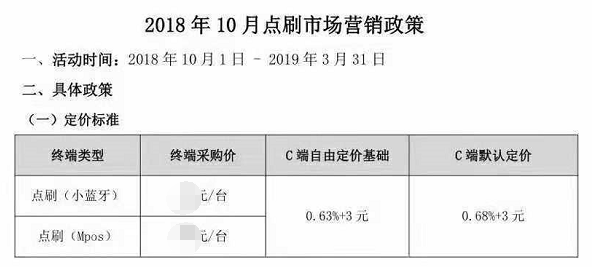 确定!开店宝旗下点刷刷卡手续费全面上调